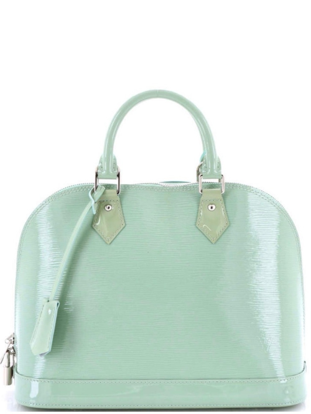 Louis Vuitton Alma PM Electric Epi Leather Green Satchel Bag Silver Hardware - Picture 10 of 10